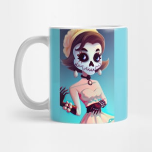 chic sugar skull girl Mug